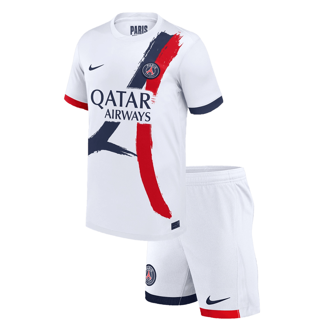 Maillot de football extérieur PSG pour enfant (maillot + short) 2024/25