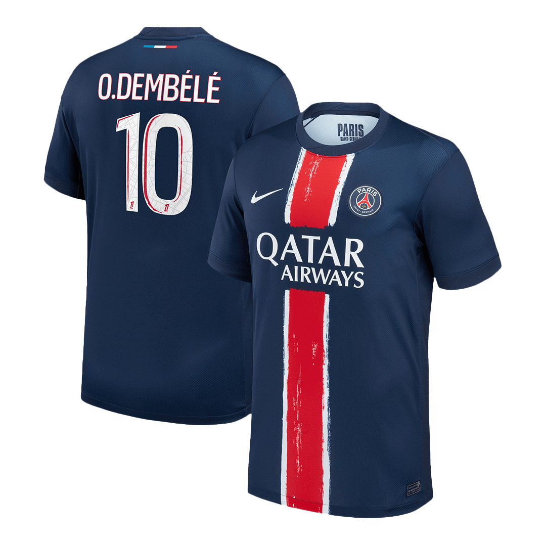 Kits de football O.DEMBÉLÉ #10 PSG Domicile Maillot de foot 2024/25 Marine