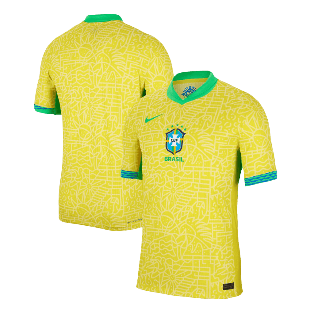 Soccer Kits Authentic Brazil Home Soccer Jersey Copa America 2024