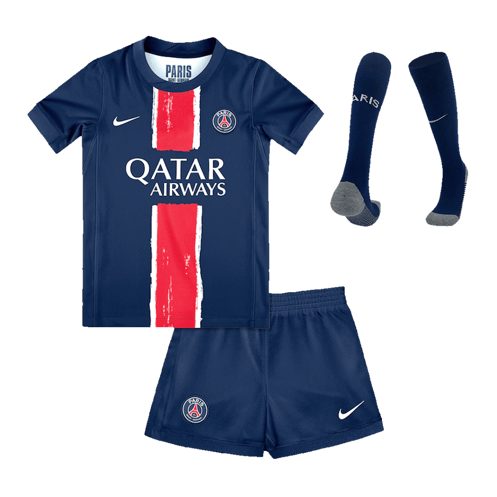 Kit de fútbol para niños: camiseta local del PSG (camiseta, pantalones cortos y calcetines) 2024/25