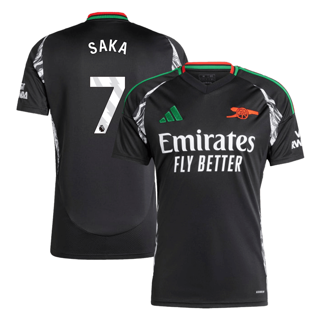 Camiseta de fútbol visitante SAKA #7 del Arsenal 2024/25