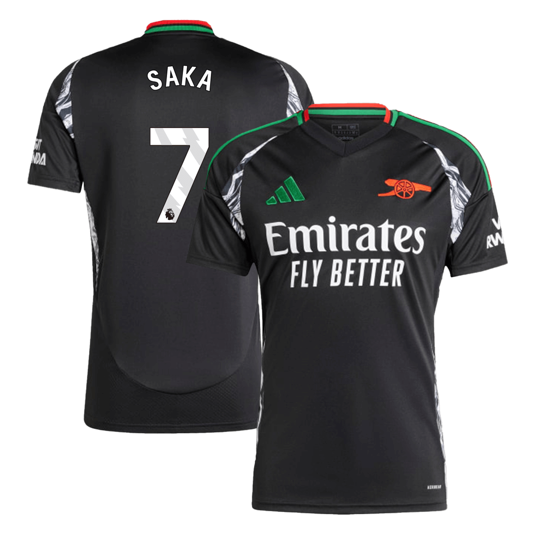Camiseta de fútbol visitante SAKA #7 del Arsenal 2024/25
