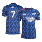 Kits de fútbol SAKA #7 Arsenal Camiseta de fútbol visitante 2025/26 Azul