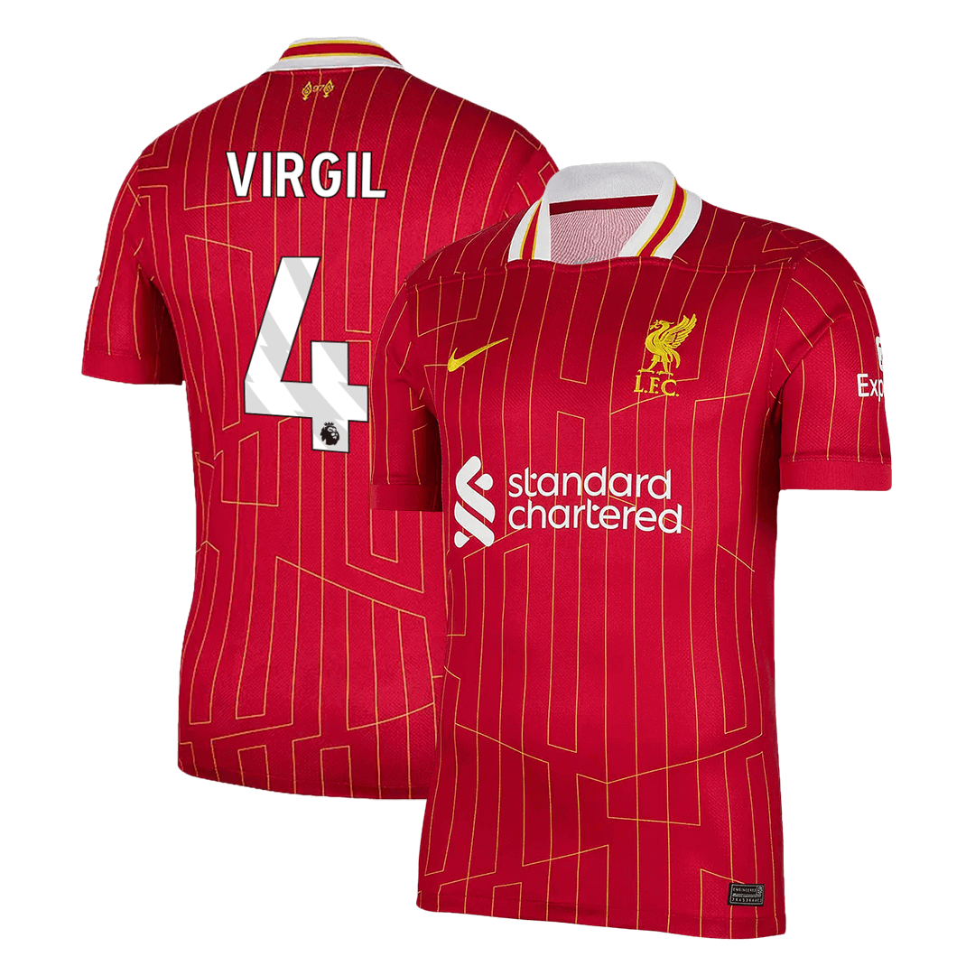 Camiseta de fútbol local VIRGIL #4 del Liverpool 2024/25