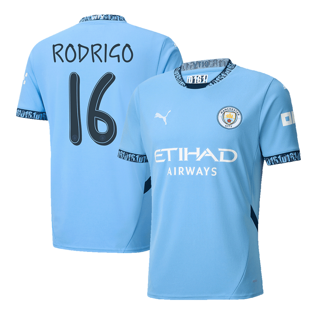 Camiseta de fútbol local RODRIGO #16 del Manchester City 2024/25 - UCL