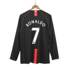 Camiseta de fútbol retro RONALDO #7 2007/08 Manchester United de visitante de manga larga