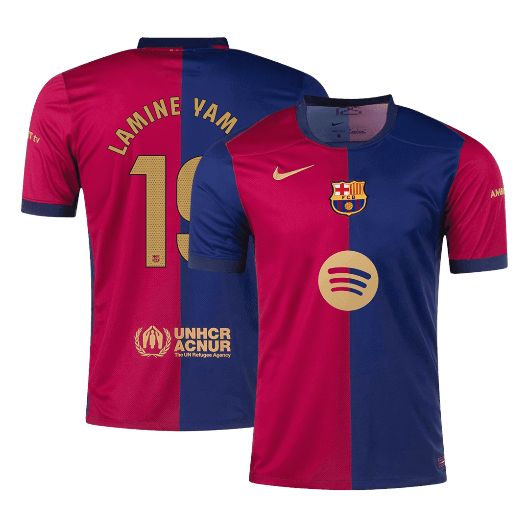 Maillot de football domicile Barcelone 2024/25 LAMINE YAMAL #19 - Logo Spotify sans texte