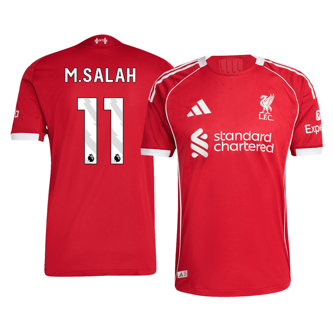 Soccer Kits Authentic M.SALAH #11 Liverpool Home Soccer Jersey 2025/26 Red