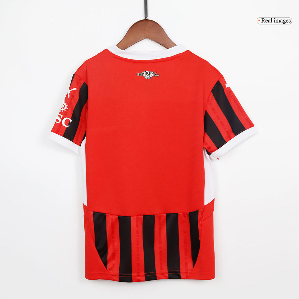 Kit de fútbol para niños: Camiseta de local del AC Milan (camiseta y pantalones cortos) 2024/25