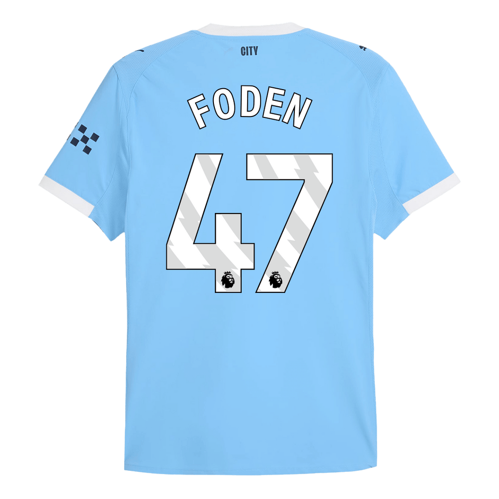 Soccer Kits Authentic  FODEN #47 Manchester City Home Soccer Jersey 2025/26 Blue