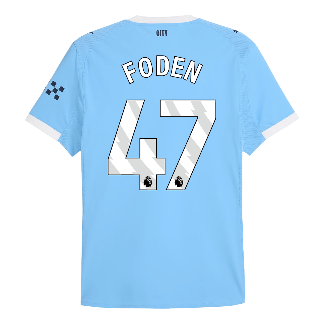 Soccer Kits Authentic  FODEN #47 Manchester City Home Soccer Jersey 2025/26 Blue