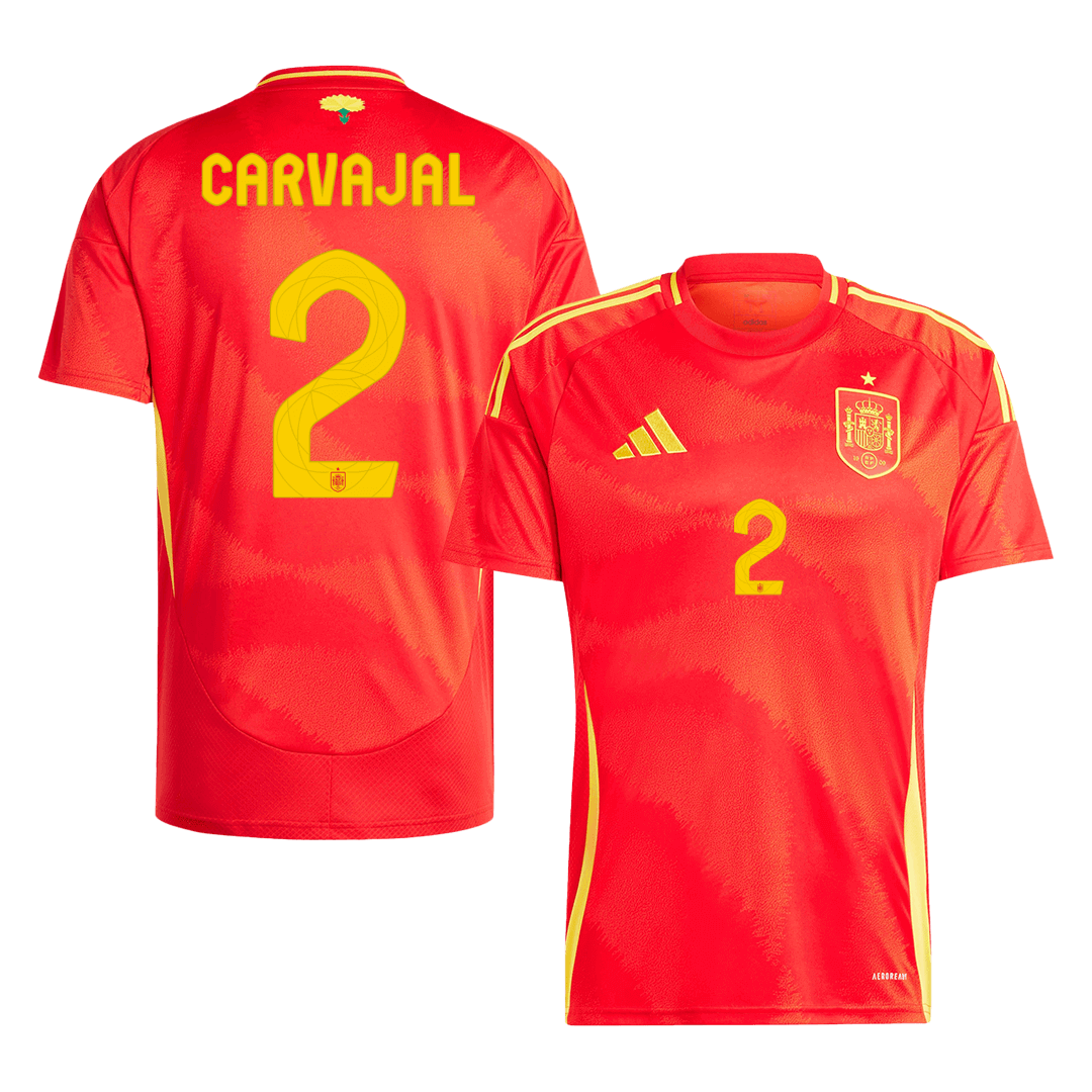 Soccer Kits CARVAJAL #2 Spain Home Soccer Jersey Euro 2024