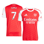 Kits de fútbol SAKA #7 Arsenal Home Soccer Jersey 2025/26 Rojo