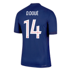 Soccer Kits Authentic D.DOUÉ #14 PSG Home Soccer Jersey 2025/26 Navy