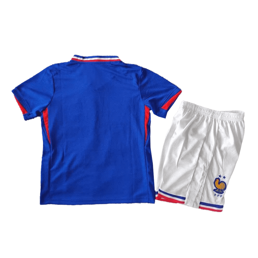 Kits de fútbol para niños: Camiseta local de Francia (camiseta, pantalones cortos y calcetines) para la Eurocopa 2024