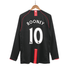 Maillot de football rétro ROONEY #10 2007/08 Manchester United Extérieur à manches longues