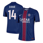 Soccer Kits Authentic D.DOUÉ #14 PSG Home Soccer Jersey 2025/26 Navy