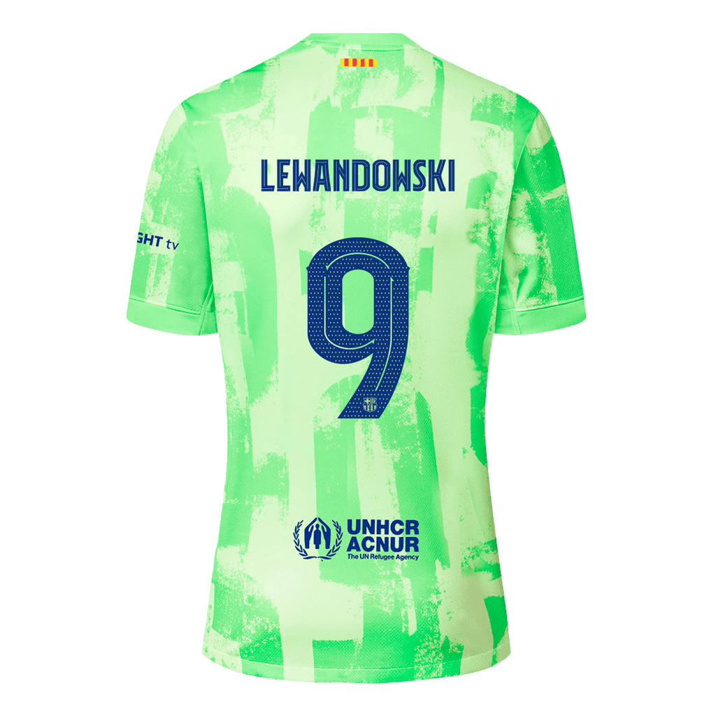Kits de fútbol LEWANDOWSKI #9 Barcelona Tercera camiseta de fútbol de visitante 2024/25 - UCL£¨Logotipo de Spotify sin texto£©