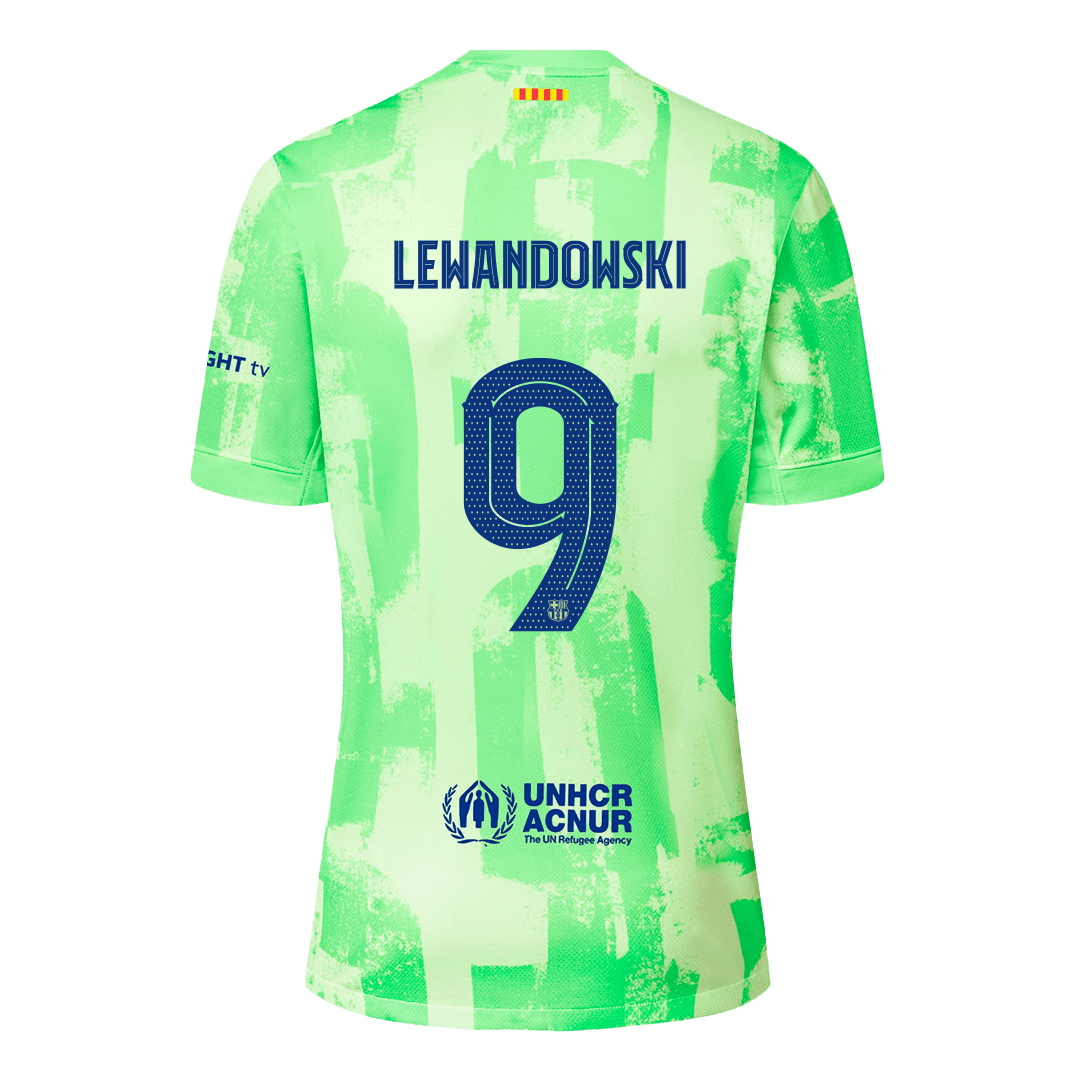Maillot de football LEWANDOWSKI #9 Barcelone Third Extérieur 2024/25 - UCL£¨Logo Spotify sans texte£©