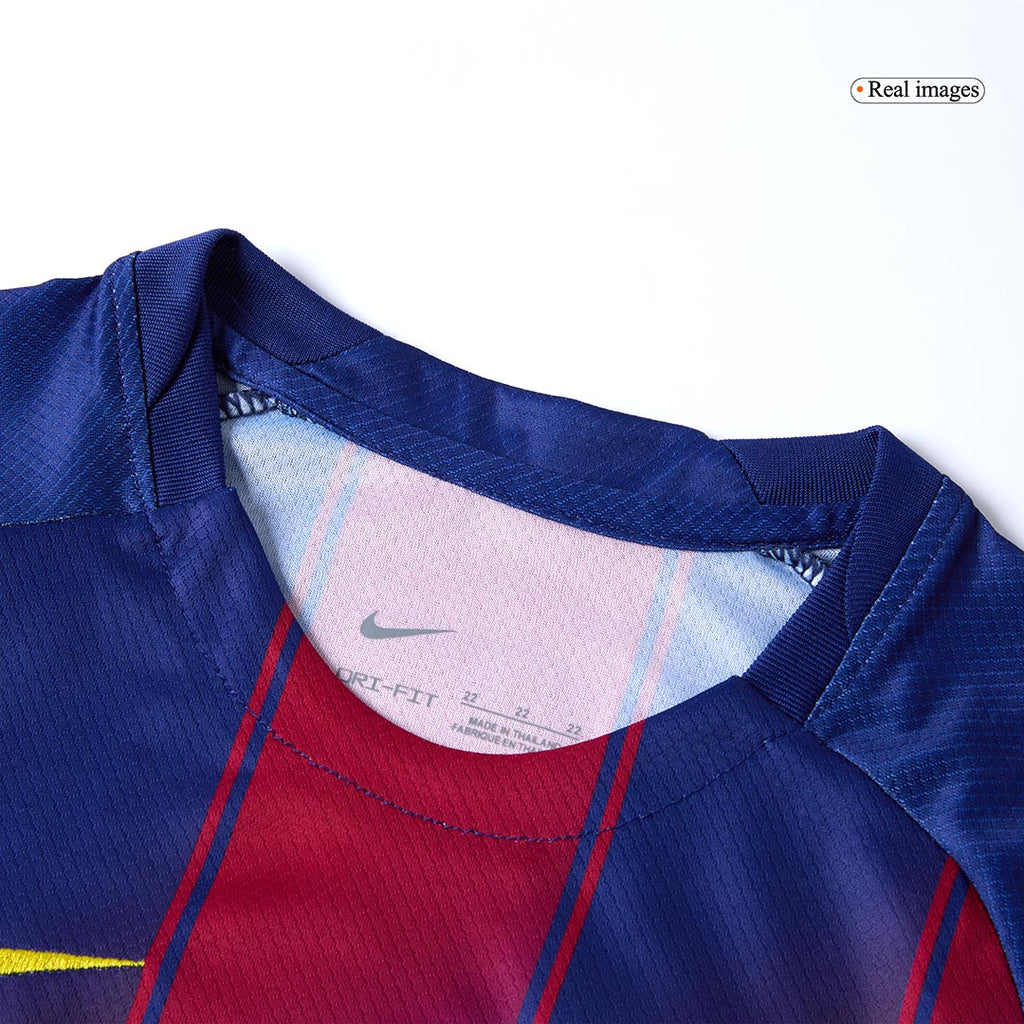 Maillot de football domicile Barcelone pour enfant (maillot, short, chaussettes) 2025/26 rouge et bleu