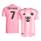 Soccer Kits Authentic DE PAUL #7 Inter Miami CF Home Soccer Jersey 2025 Pink