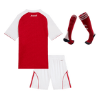 Kit de fútbol para niños: camiseta de local del Arsenal (camiseta, pantalones cortos y calcetines) 2025/26, color rojo
