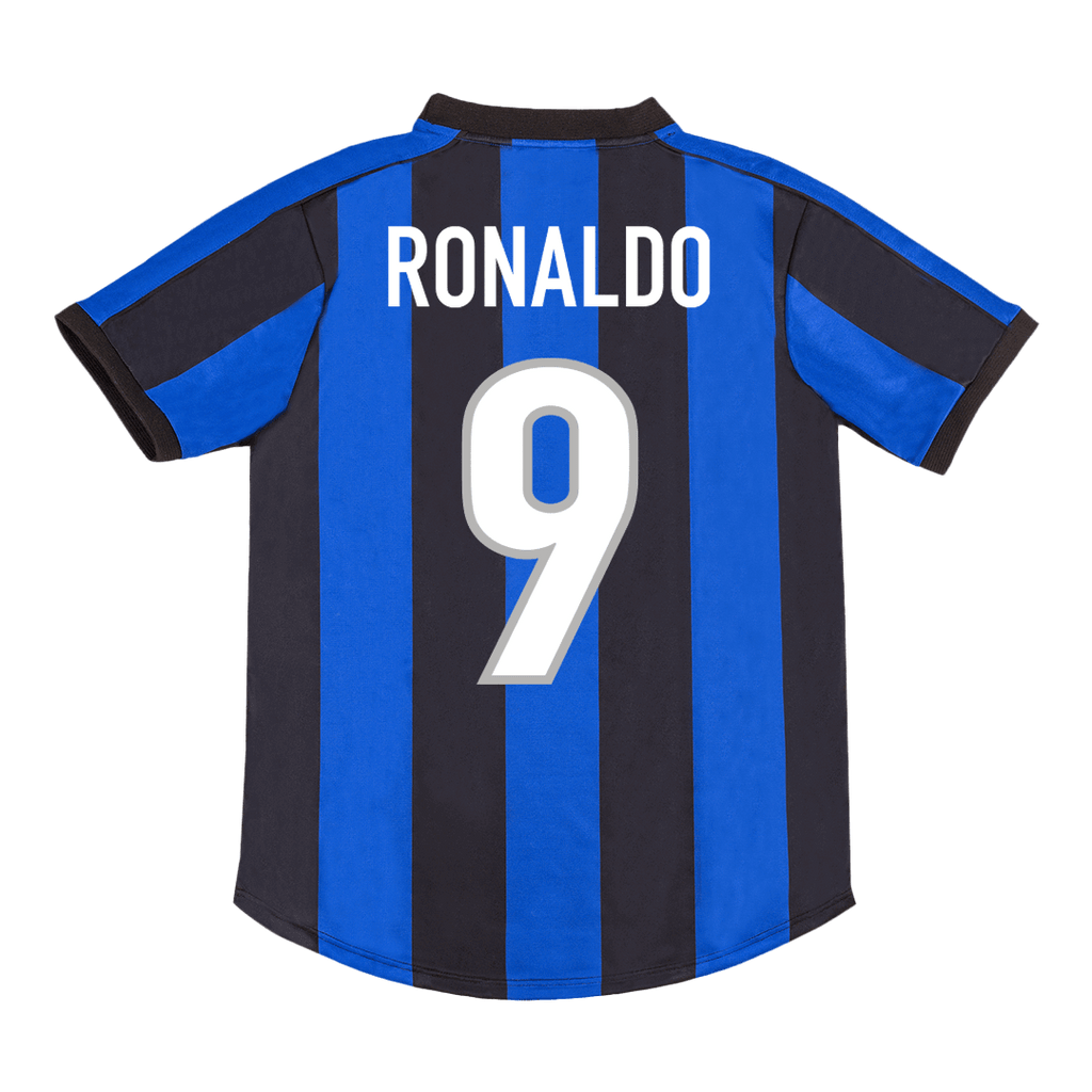 Kits de fútbol Retro RONALDO #9 1999/00 Inter de Milán Camiseta de fútbol local