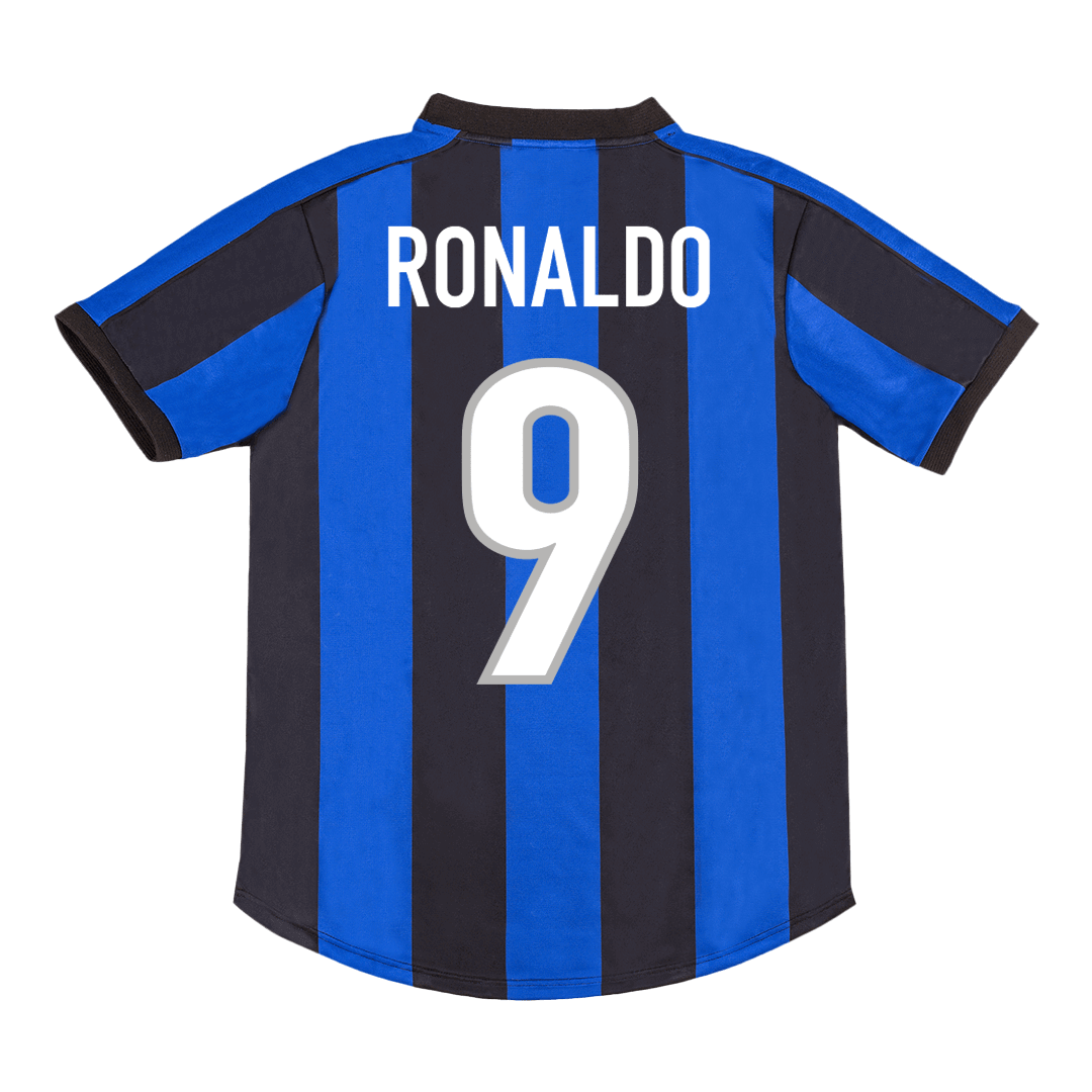 Kits de fútbol Retro RONALDO #9 1999/00 Inter de Milán Camiseta de fútbol local