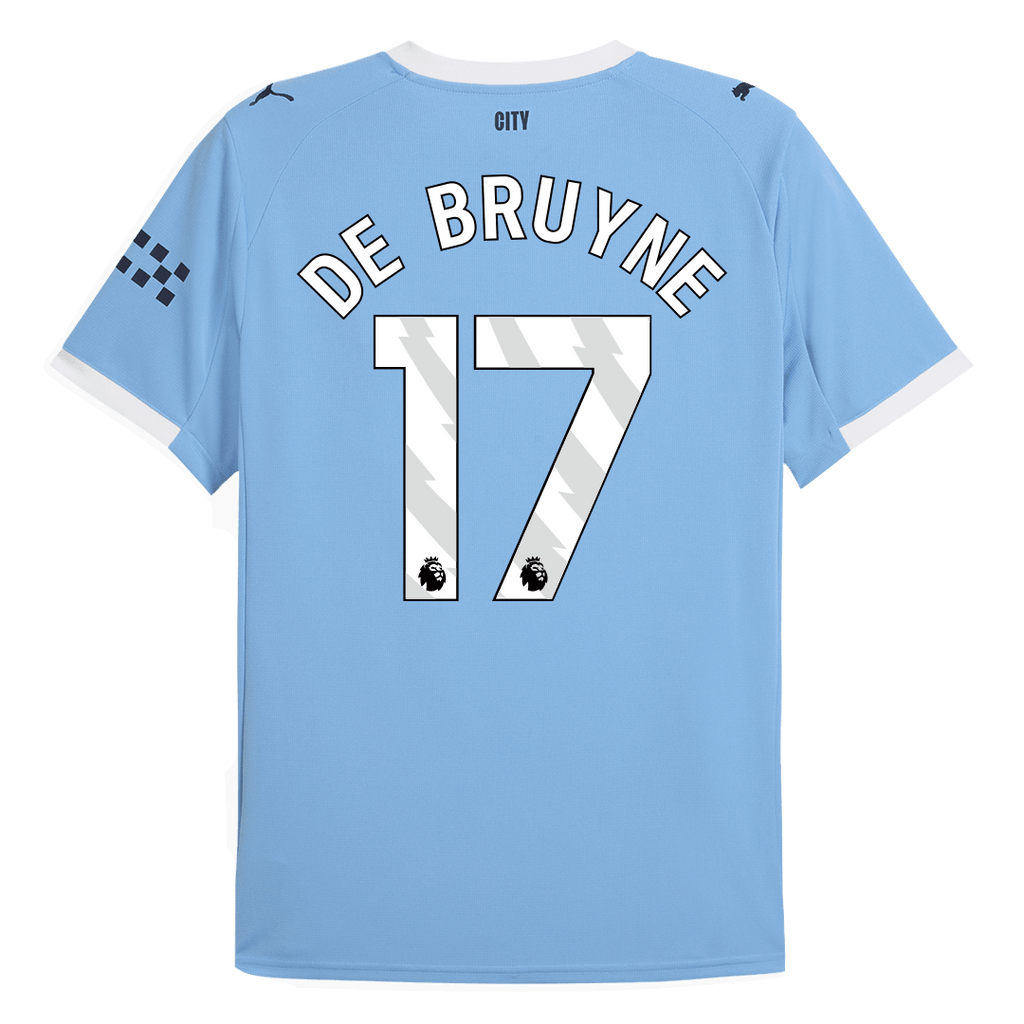 Maillot de football DE BRUYNE #17 Manchester City Domicile 2025/26 Bleu