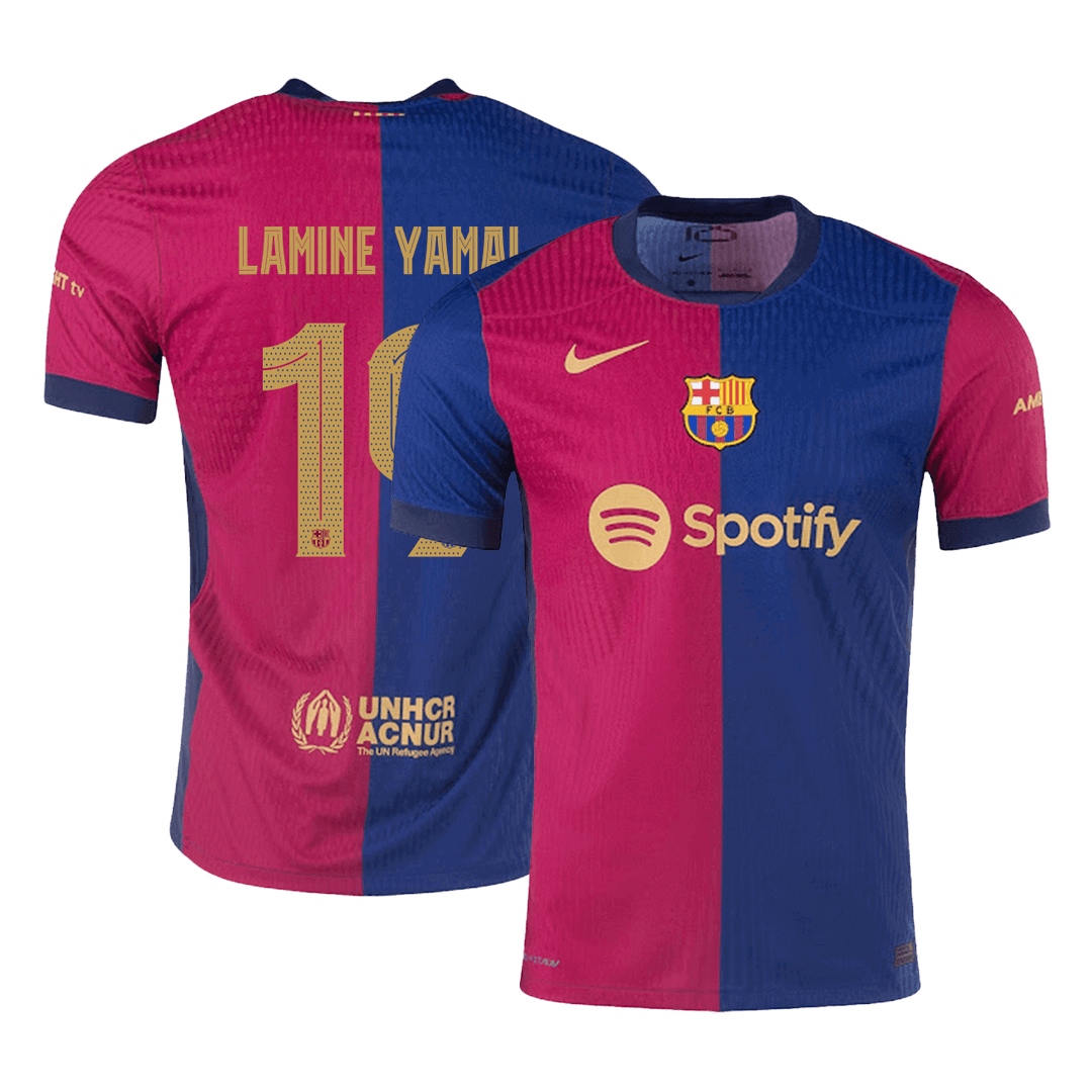 Soccer Kits Authentic  LAMINE YAMAL #19 Barcelona Home Football Shirt 2024/25 - UCL