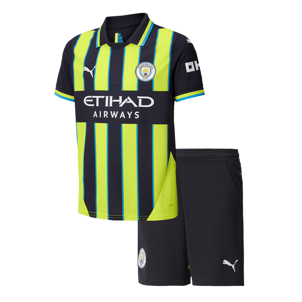 Maillot de football extérieur Manchester City pour enfant (maillot + short) 2024/25
