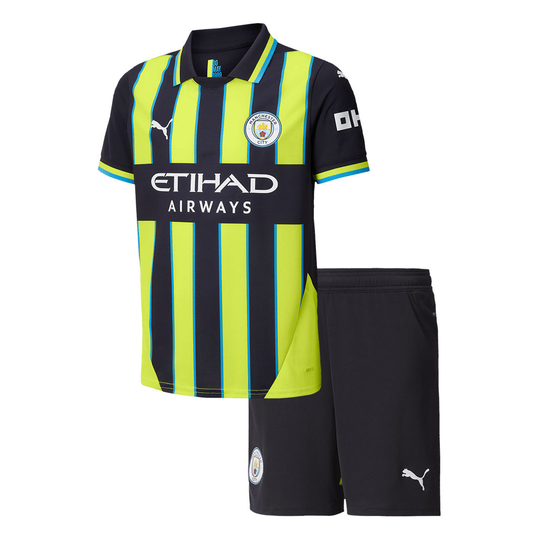 Camiseta de visitante del Manchester City para niños (camiseta y pantalón corto) 2024/25