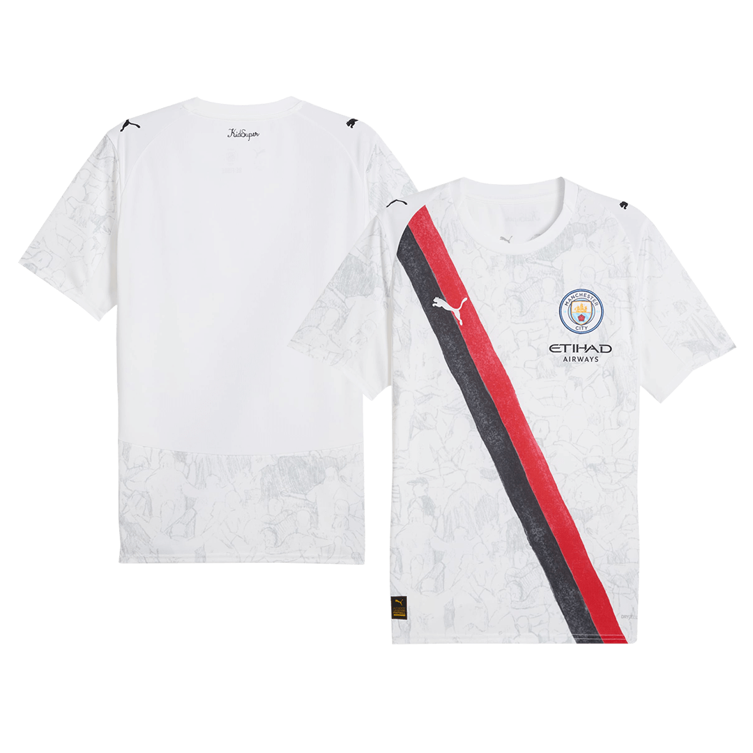 Maillot de football Manchester City KidSuper 2025/26 Blanc