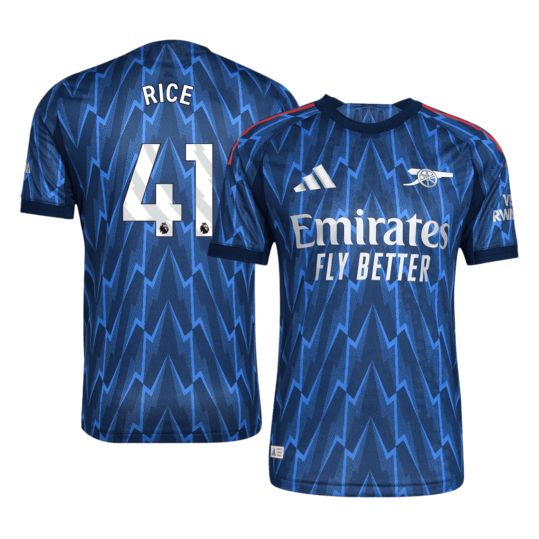 Camiseta de fútbol RICE #41 del Arsenal (visitante) 2025/26, color azul