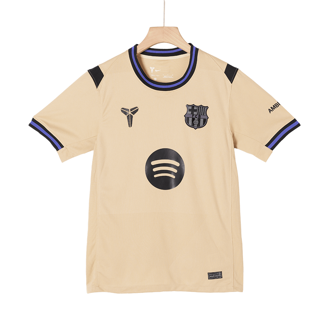 Kits de fútbol LAMINE YAMAL #10 Barcelona Camiseta de fútbol visitante 2025/26 Amarillo