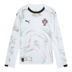 Camiseta de fútbol de Portugal de manga larga para visitante 2025, blanca