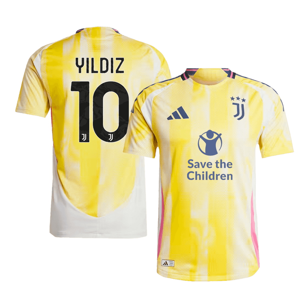 Soccer Kits Authentic YILDIZ #10 Juventus Away Soccer Jersey 2024/25 - Save The Children Sponsor