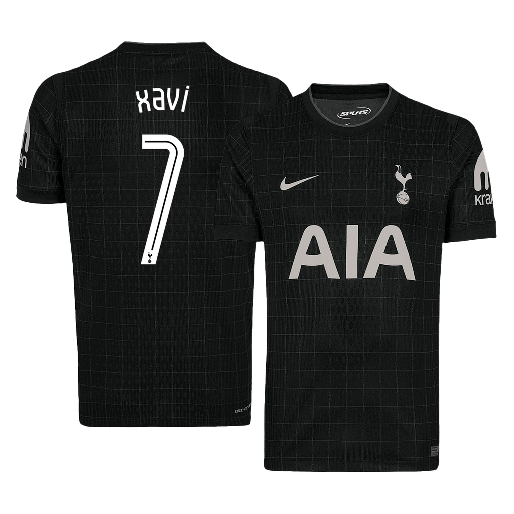 Soccer Kits XAVI #7 Tottenham Hotspur Away Soccer Jersey 2025/26 Black - UCL