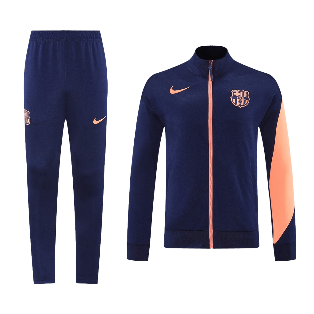 Soccer Kits 25/26 Barcelona Training Jacket Kit(Jacket+Pants) Navy&Orange