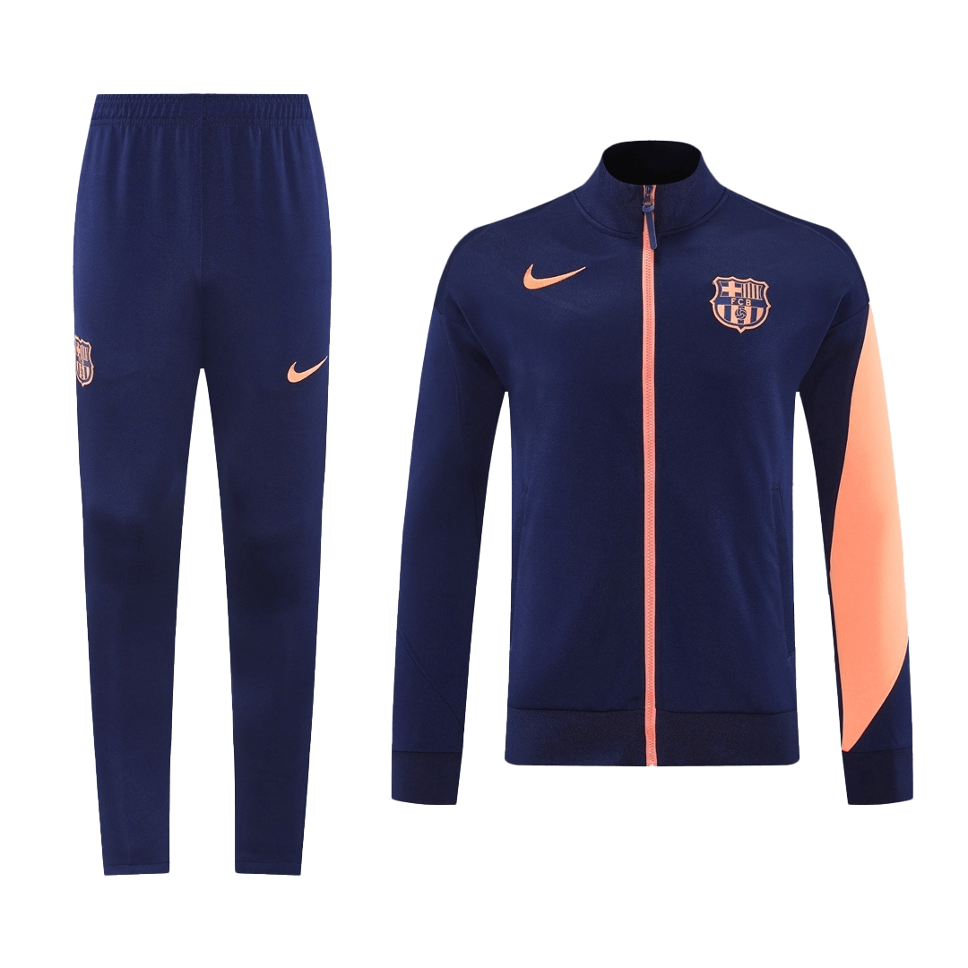 Soccer Kits 25/26 Barcelona Training Jacket Kit(Jacket+Pants) Navy&Orange
