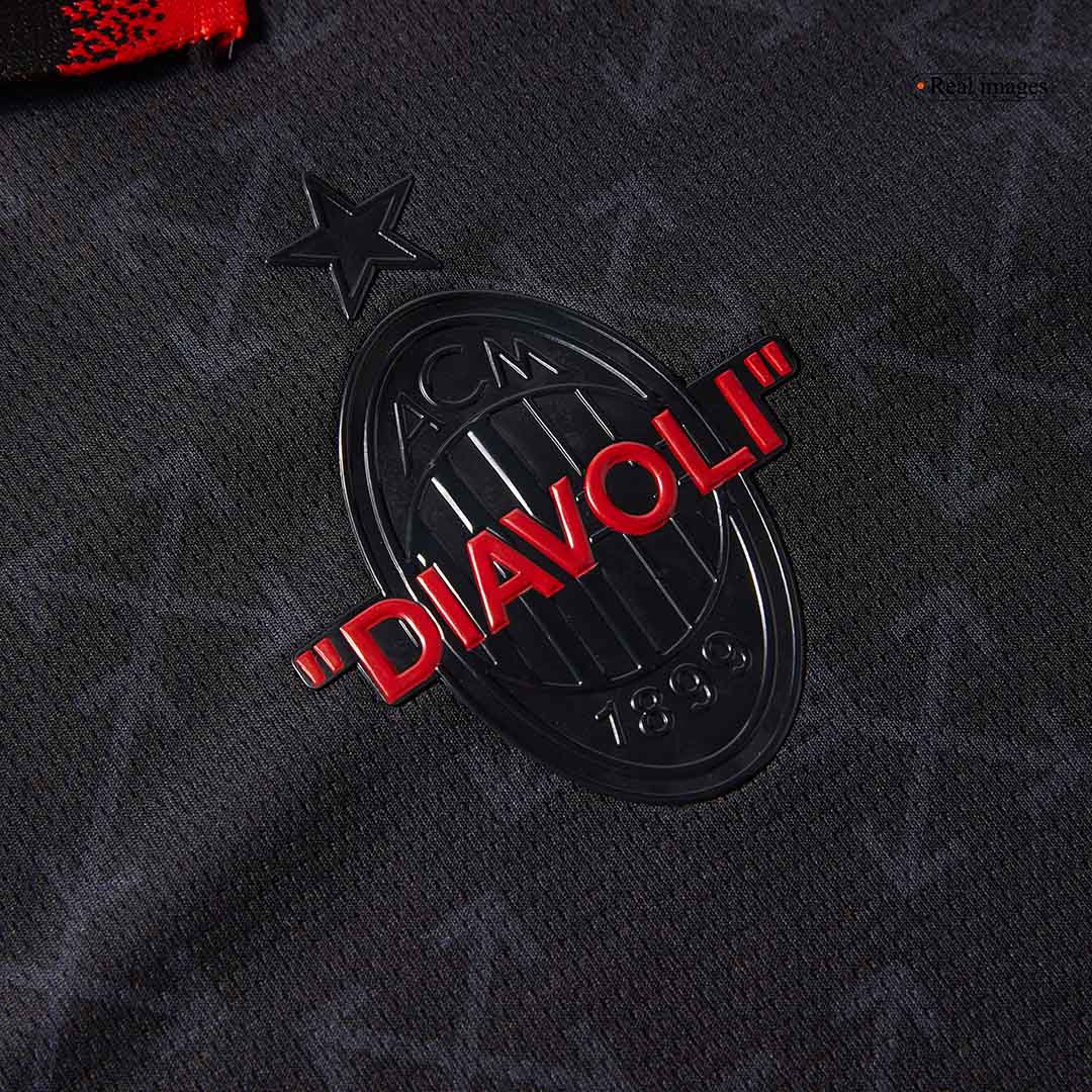 Soccer Kits AC Milan Fourth Away Soccer Jersey Kit(Jersey+Shorts) 2024/25 Green&Black