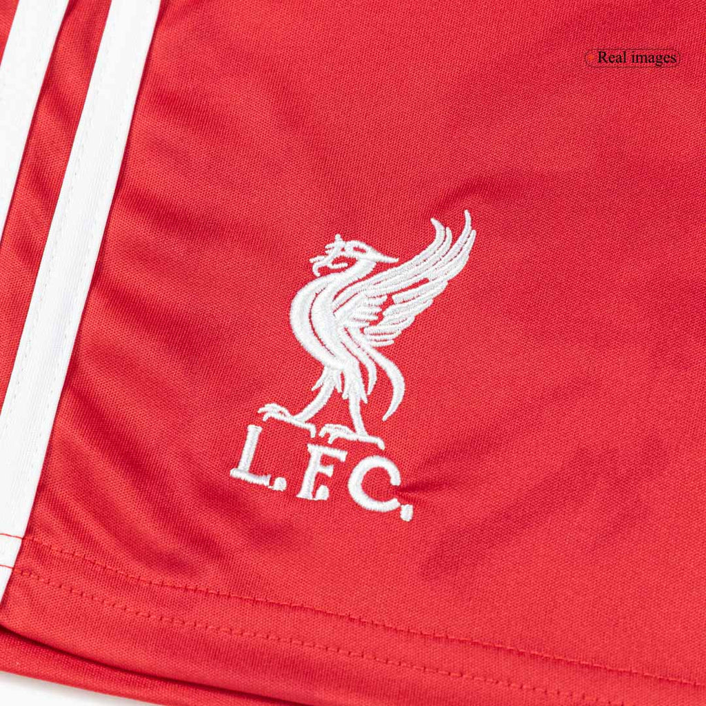 Kit de fútbol para niños: camiseta de fútbol local del Liverpool (camiseta y pantalones cortos), talla 25/26, color rojo