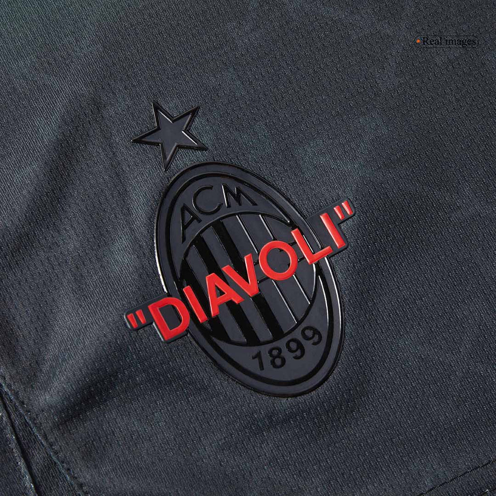 Soccer Kits AC Milan Fourth Away Soccer Jersey Kit(Jersey+Shorts) 2024/25 Green&Black