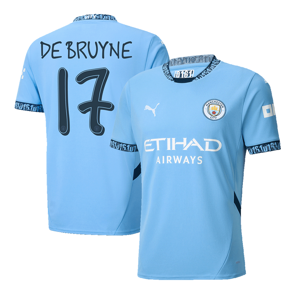 Maillot de football DE BRUYNE #17 Manchester City Domicile 2024/25 - UCL