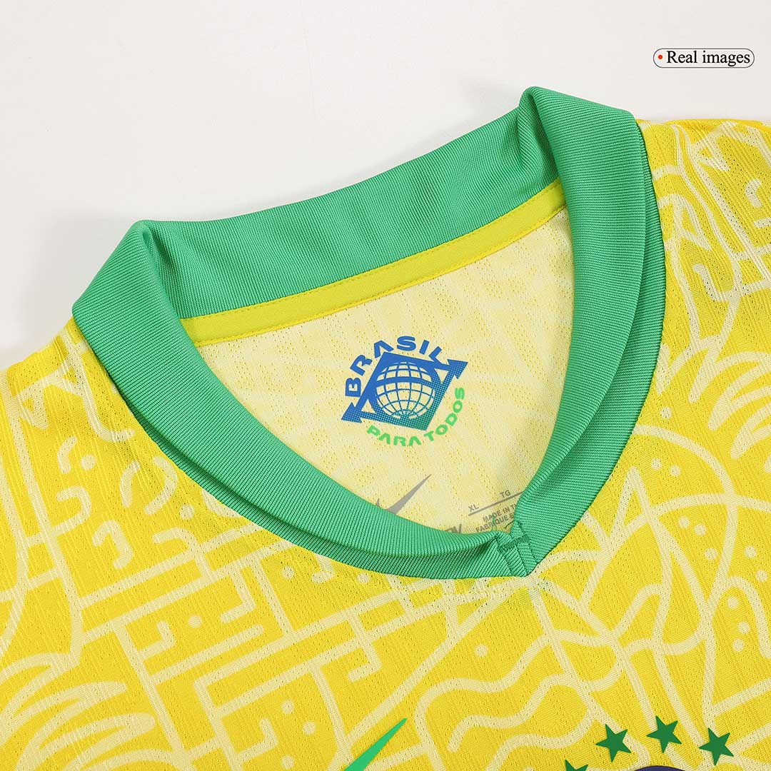 Soccer Kits Authentic Brazil Home Soccer Jersey Copa America 2024