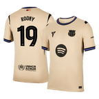 Camiseta de visitante del Barcelona ROONY #19 2025/26 amarilla - UCL