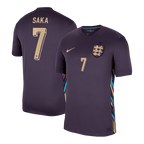 Kits de fútbol SAKA #7 Inglaterra Camiseta de fútbol visitante Eurocopa 2024