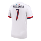 Camiseta de visitante KVARATSKHELIA #7 del PSG 2024/25, blanca - UCL