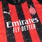 Maillot de football domicile AC Milan pour enfant (maillot, short, chaussettes) 2025/26 rouge et noir