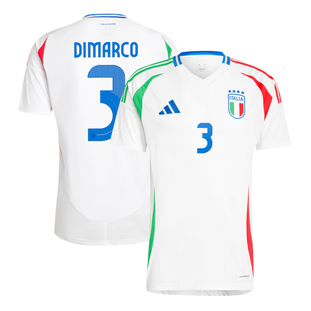 Maillot de football extérieur DIMARCO #3 Italie Euro 2024